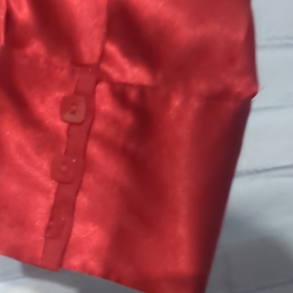 Covington Shiny Red Blouse - Picture 3 of 4